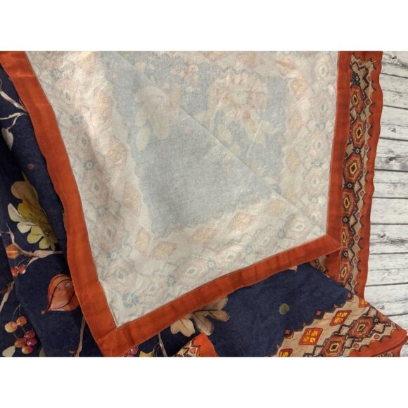Maison D' Hermine Birds 54X74 Tablecloth Blue Kelim Infinity 100% Cotton Floral - Picture 4 of 9